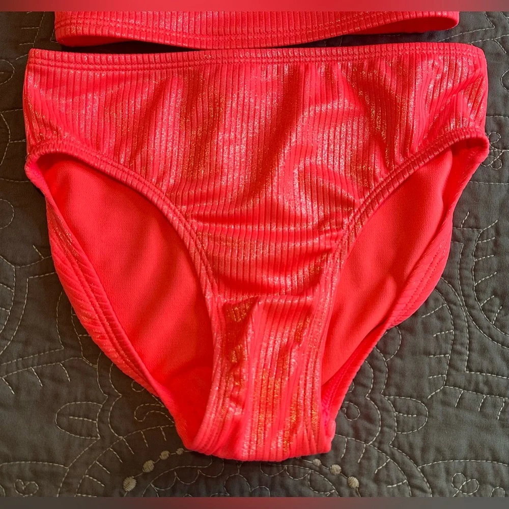 Thereabouts Girls Coral Fun 2 Piece Tankini Set NWT Size XS 6/6X
